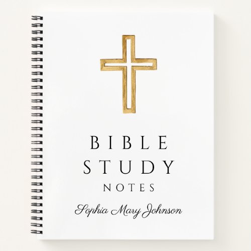 Personalized Elegant Religious Cross Notebook