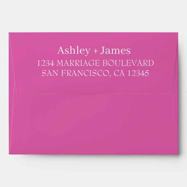 Personalized Elegant Script Name Minimal Monogram  Envelope (Back (Top Flap))
