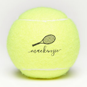 Personalized Elegant Script Name Penn Tennis Balls