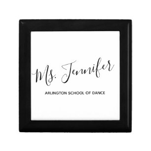 Personalized Elegant Scripted Dance Teacher Gift Box