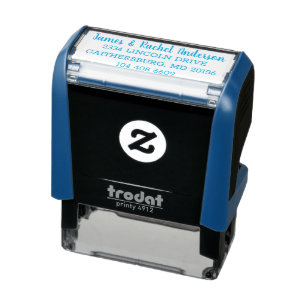 Personalized Elegant Simple Couples Return Address Self-inking Stamp