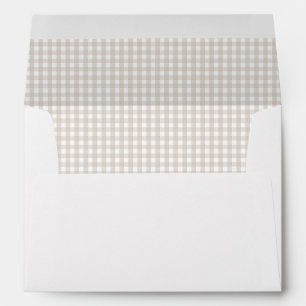 Personalized Elegant Simple Gingham Return Address Envelope