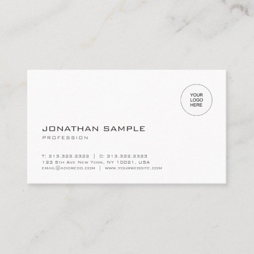 Personalized Elegant Simple Modern Template Business Card