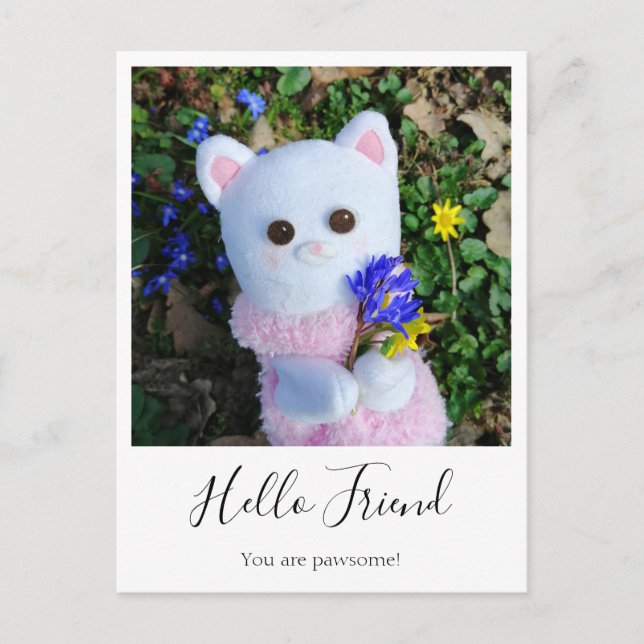 Personalized Elegant Simple Vintage Instant Photo  Postcard (Front)
