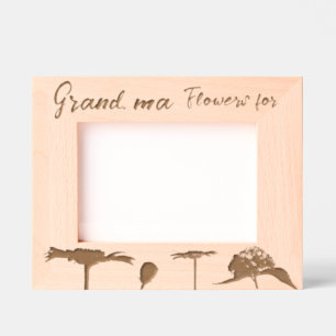 Personalized Elegant Spring Flowers Engraved Frames