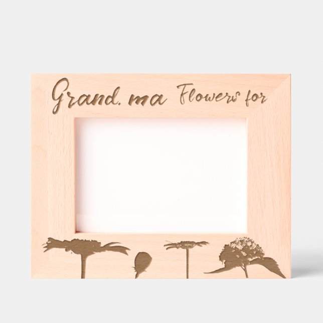Personalized Elegant Spring Flowers Engraved Frames (Front)