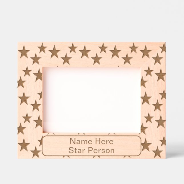 Personalized Elegant Stars Engraved Frames (Front)