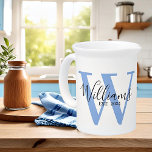 Personalized elegant style beverage pitcher<br><div class="desc">Personalized elgant style , add name, letter and year</div>