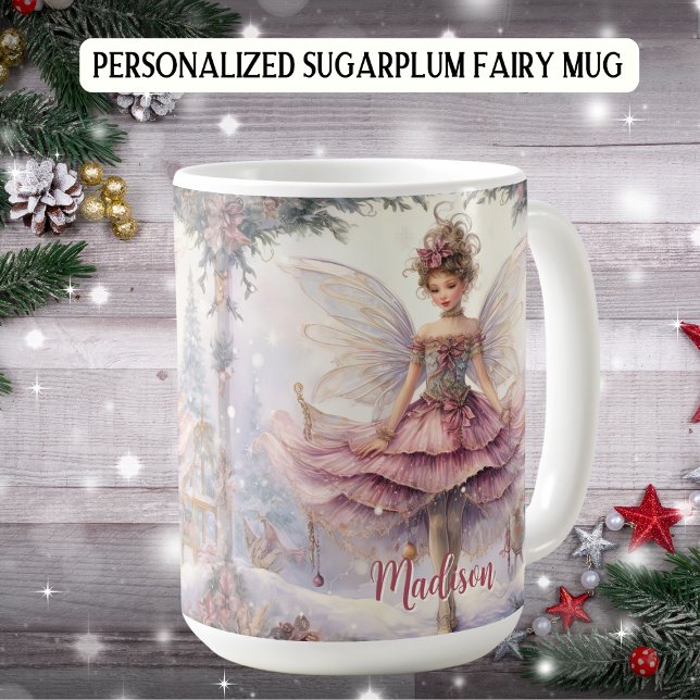 Personalized Elegant Sugarplum Fairy Christmas Coffee Mug (Creator Uploaded)
