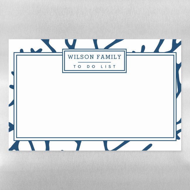 Personalized, Elegant Teal Blue Coral Pattern
