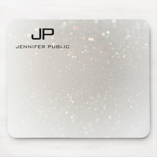 Personalized Elegant Template Glamorous Modern Mouse Pad (Front)