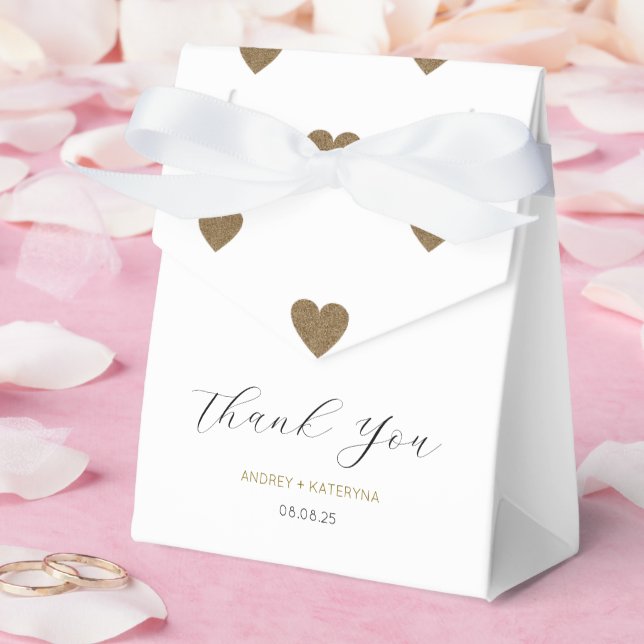 Personalized Elegant Thank You Favor Box (Wedding)