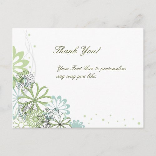 Personalized Elegant Thank You Postcard