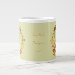Personalized Elegant Thanksgiving Entertaining Giant Coffee Mug