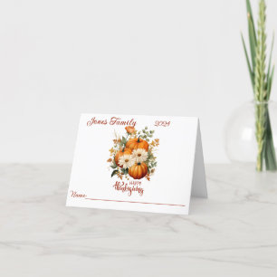 Personalized Elegant Thanksgiving Place Cards