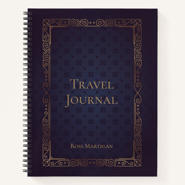 Personalized Elegant Travel Journal (Front)