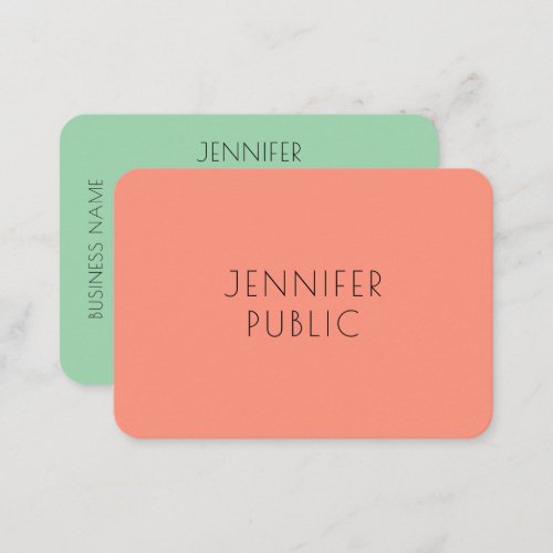 Personalized Elegant Trend Colors Modern Simple Business Card