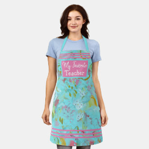 Personalized Elegant Turquoise Oasis Abstract  Apr Apron