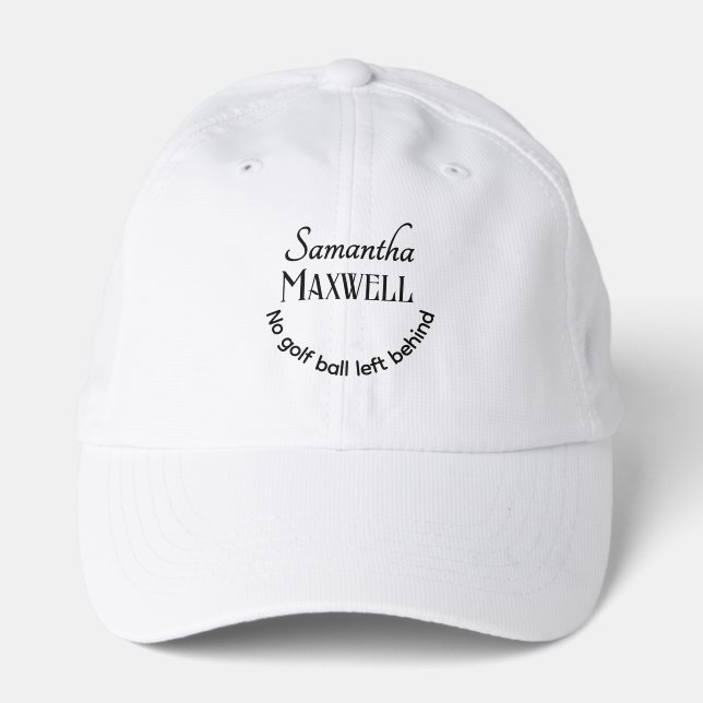 Personalized Elegant Typography Funny Quote Golf Performance Cap (Front)