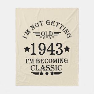 Personalized elegant vintage 90th birthday  fleece blanket