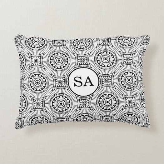 Personalized Elegant Vintage Black White Pattern