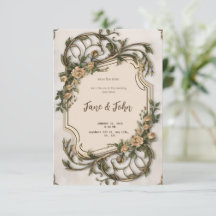 [Personalized] Elegant Vintage Wedding Invitation