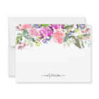Personalized Elegant Watercolor Floral Note Card