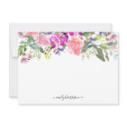 Personalized Elegant Watercolor Floral Note Card