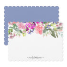 Personalized Elegant Watercolor Floral Note Card