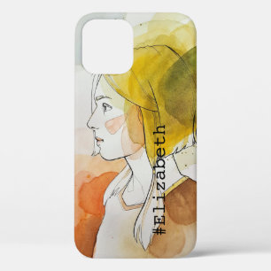 Personalized elegant watercolor painting colorful iPhone 12 pro case