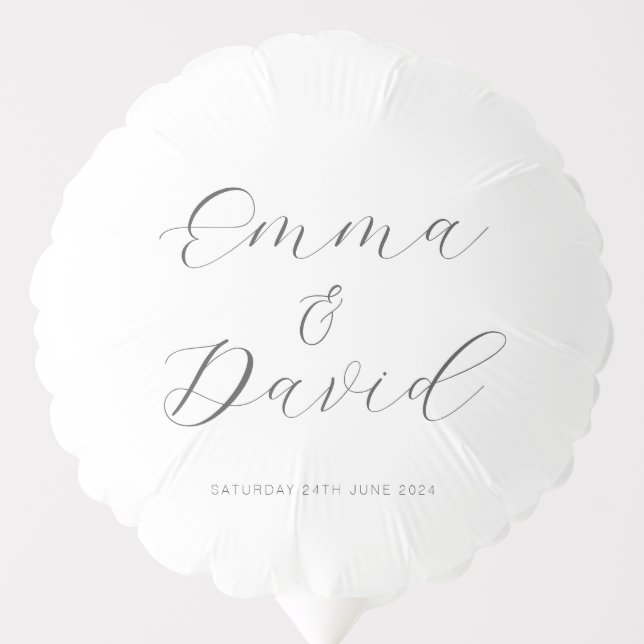 Personalized Elegant Wedding Balloon (Front)