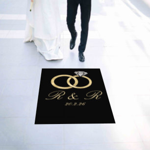 Personalized Elegant Wedding Floor Decals