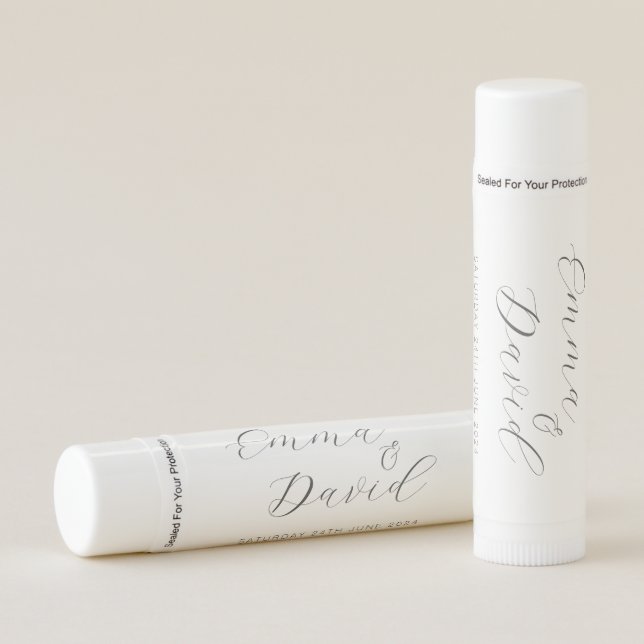 Personalized Elegant Wedding Lip Balm (Front)