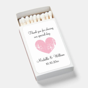 Personalized elegant wedding party favor matchboxes