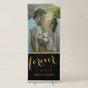 Personalized Elegant Wedding Retractable Banner St