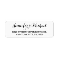 Personalized Elegant Wedding Return Address Label