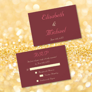 Personalized Elegant Wedding RSVP Invitation Card