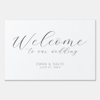 Personalized Elegant Wedding Sign