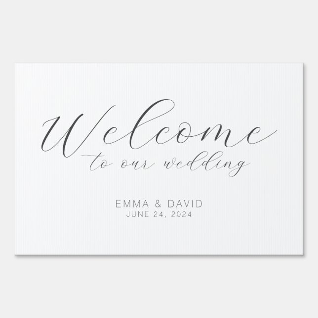 Personalized Elegant Wedding Sign (Front)