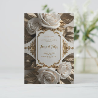 [Personalized] Elegant White Wedding Invitation