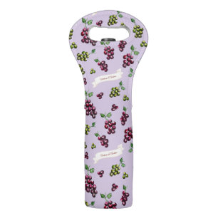 Personalized Elegant Wine Grapes Custom Watercolor Bag