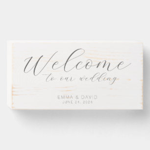 Personalized Elegant Wooden Wedding Sign