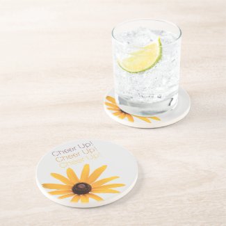 Personalized Elegant Yellow Flower Brown Cheer Up