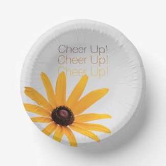 Personalized Elegant Yellow Flower Brown Cheer Up
