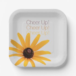 Personalized Elegant Yellow Flower Brown Cheer Up