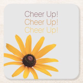 Personalized Elegant Yellow Flower Brown Cheer Up