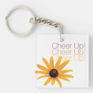Personalized Elegant Yellow Flower Cheer Up Brown