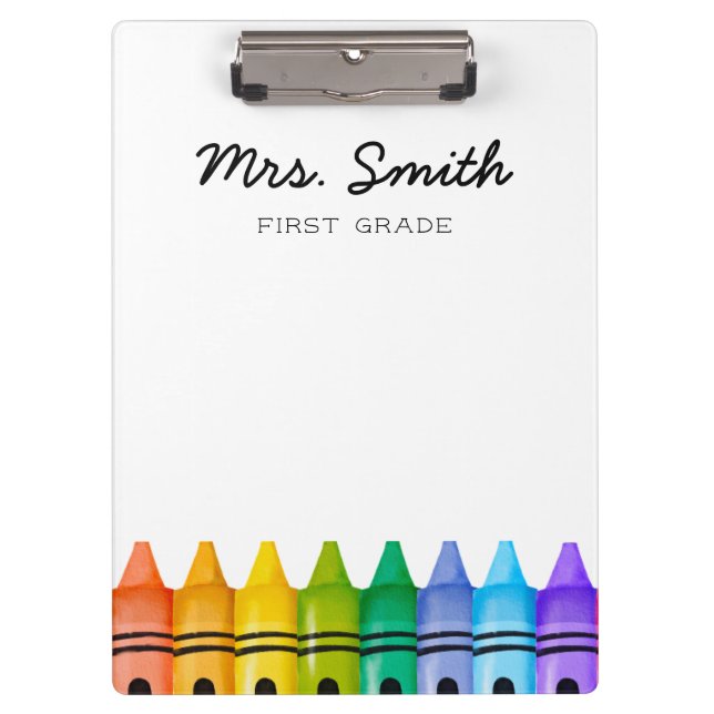 Personalized Elementary Primary Teacher Name Clipboard (Front)