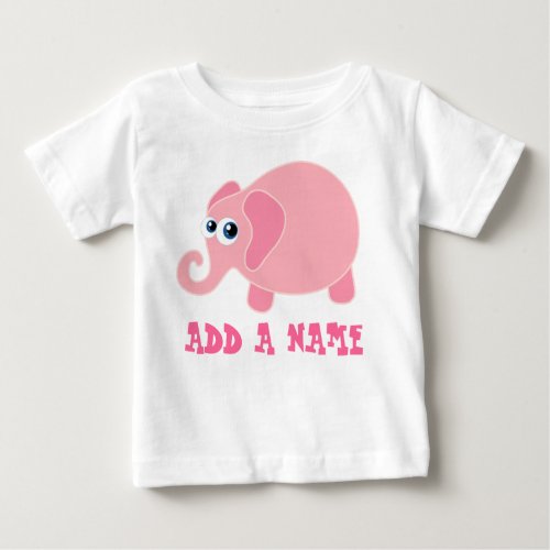 Personalized Elephant Baby T_shirt
