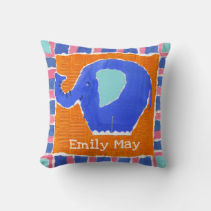 Personalized Elephant Cushion Pillow